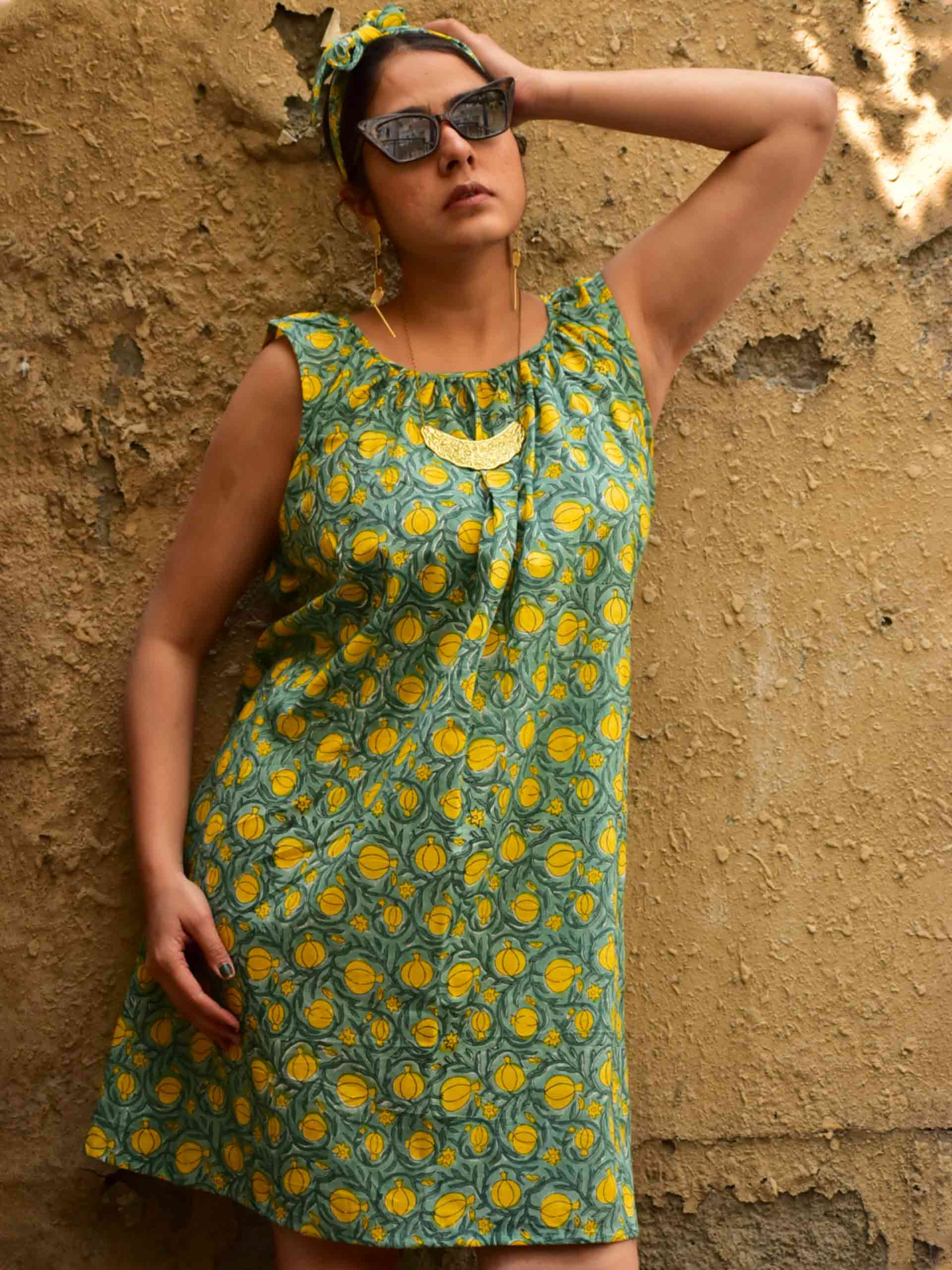 Humsafar - Sanganeri Dress with Head band