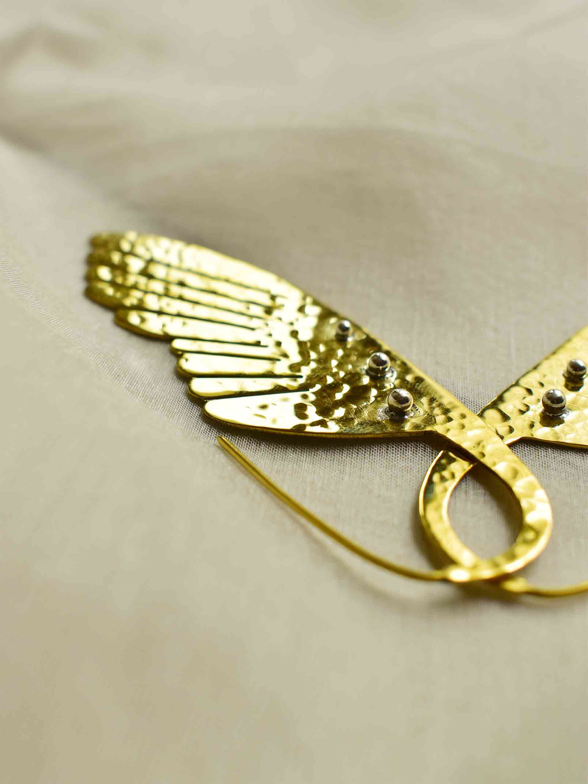 Wings - Gold plated earrings