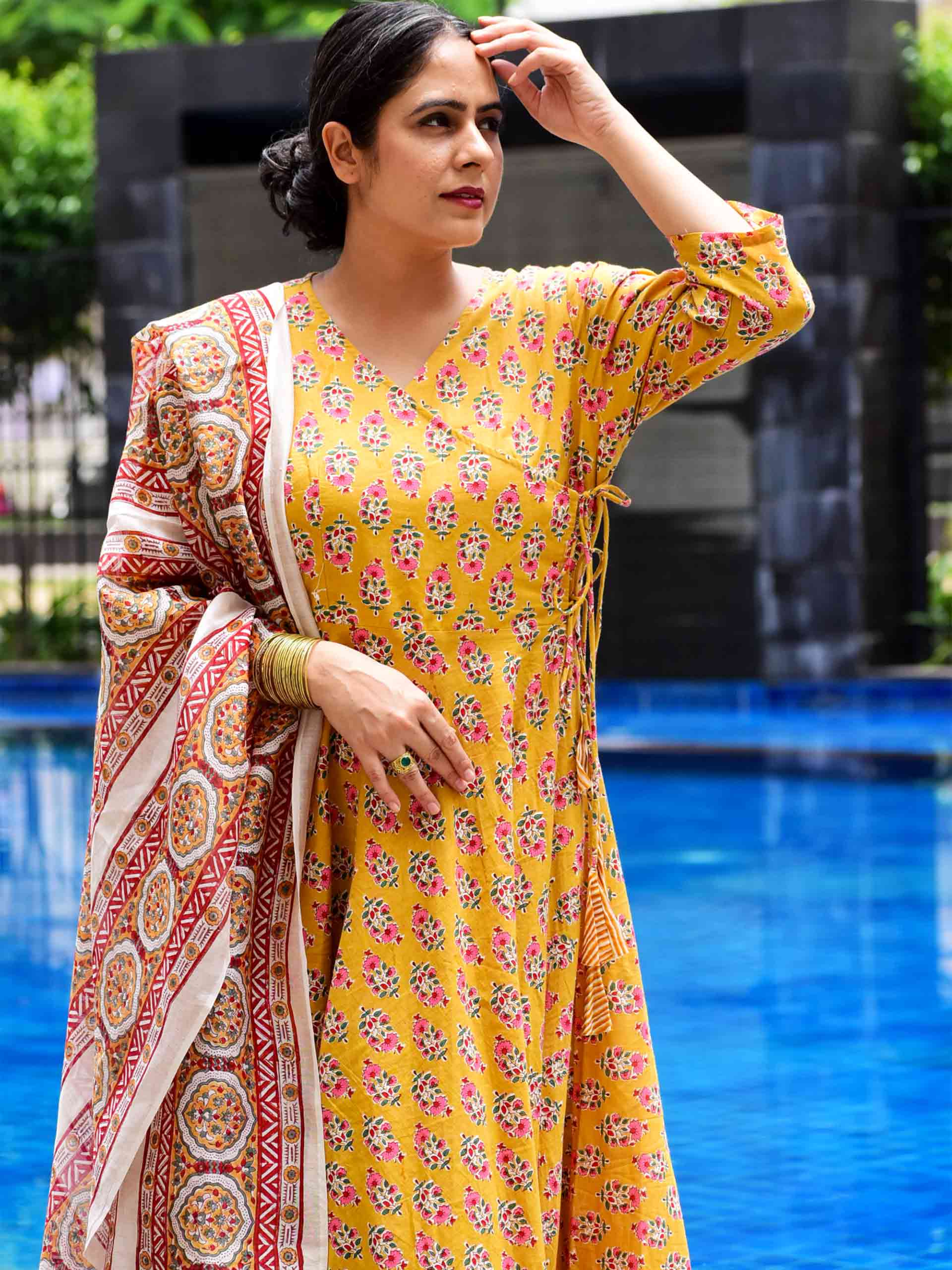 Dhadak Angrakha Dress