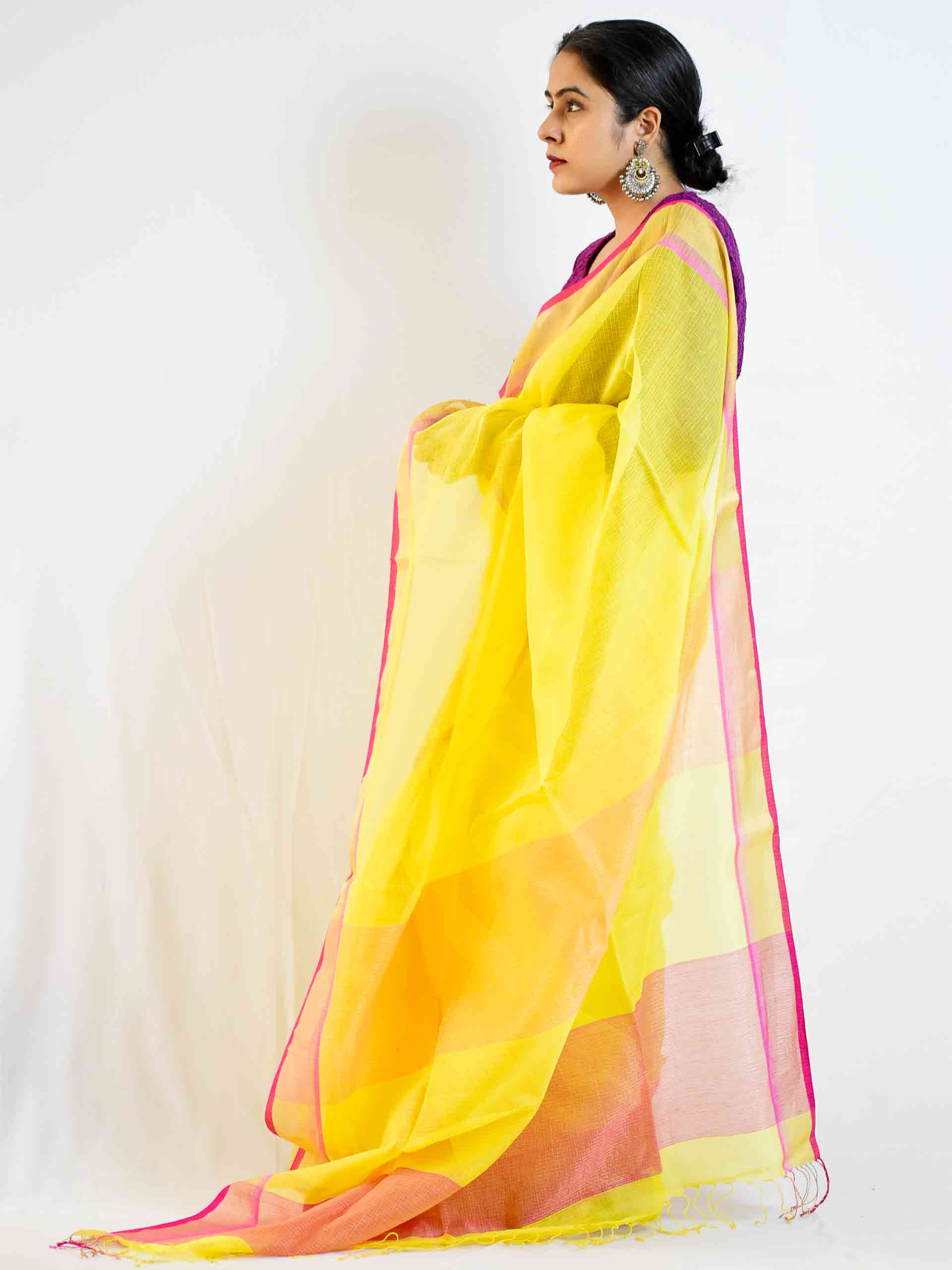 Bumblebee - Bengal handloom Zari Kota saree